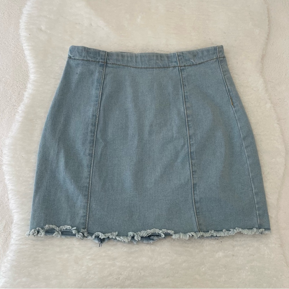 stretchy denim mini skirt!